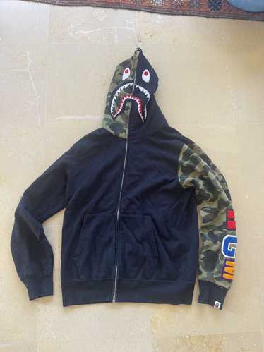 Bape Bathing Ape shark half camo full zip hoodie - image 1