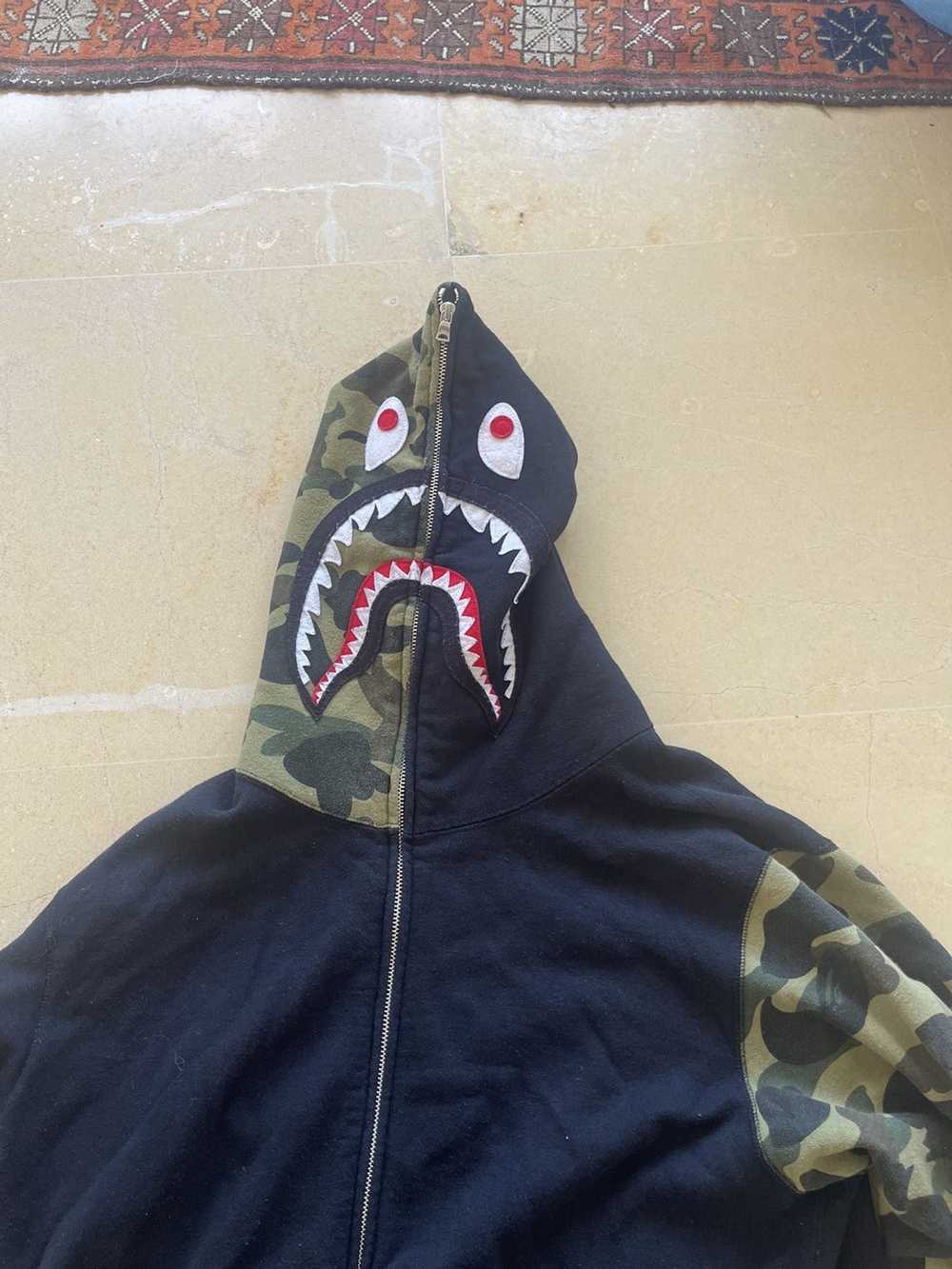 Bape Bathing Ape shark half camo full zip hoodie - image 4