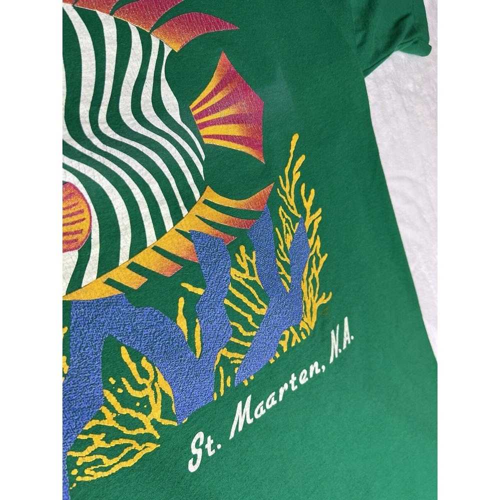 Vintage Vintage St Maarten Fish Tourist T-Shirt S… - image 8