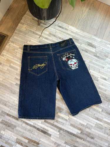 Ed Hardy × Vintage Ed Hardy Embroidered Jorts