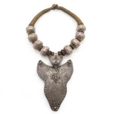 Massive Sterling Silver Hill Tribe Necklace - image 1