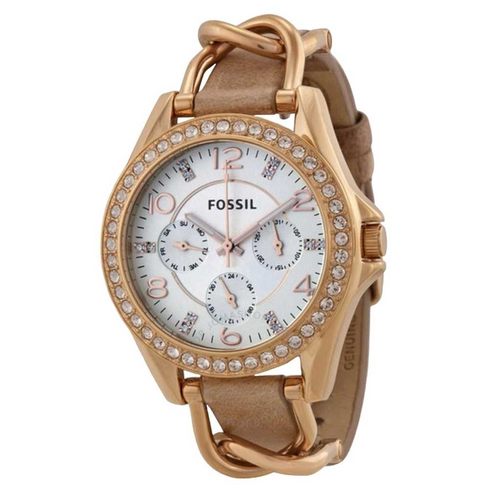 Fossil Fossil Riley multi function sand dial leat… - image 12