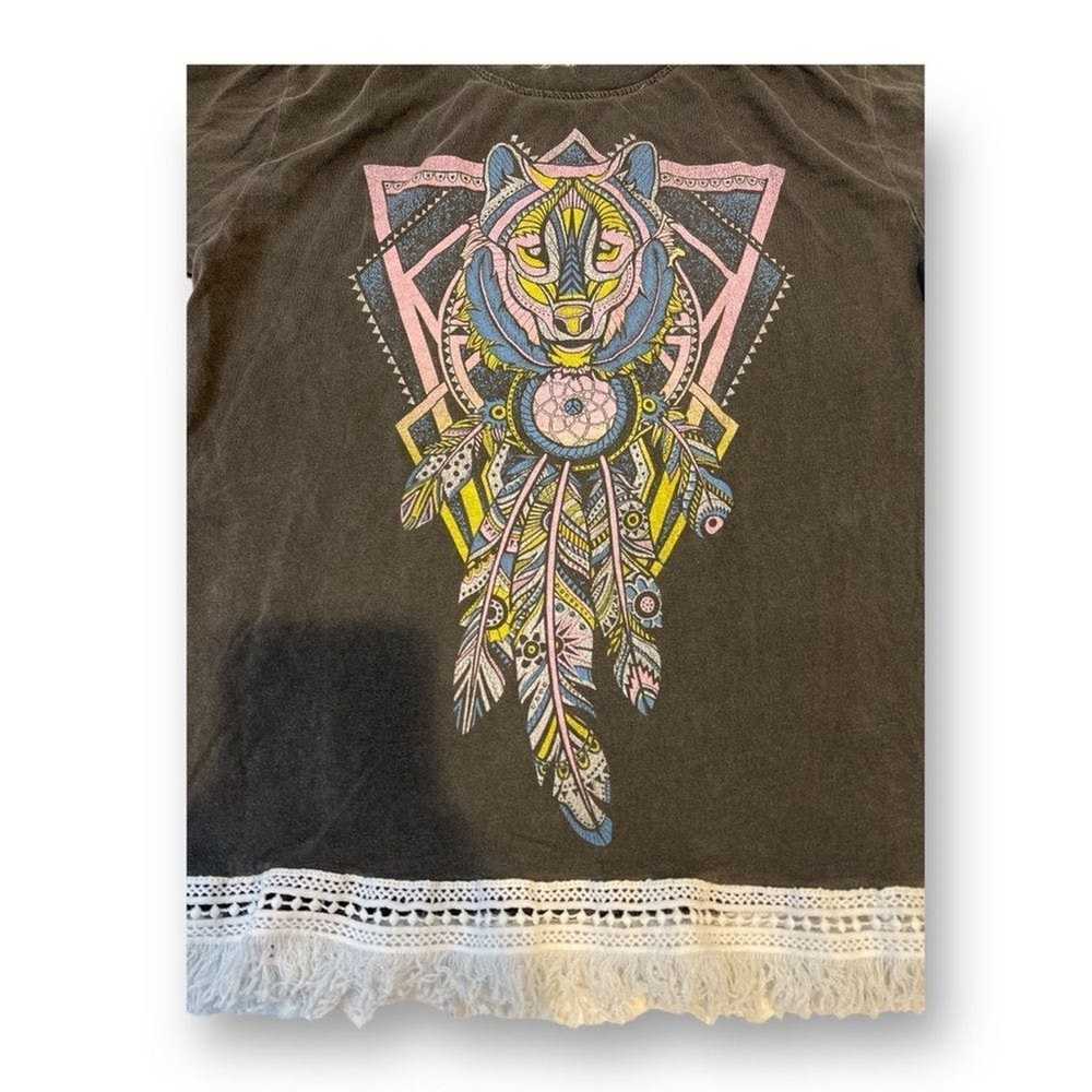 Affliction Affliction Feather Wolf Tee Shirt Size… - image 3