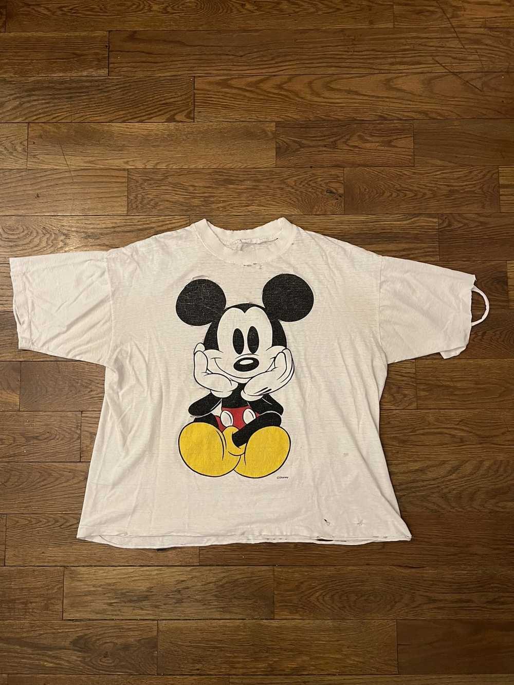 Disney × Vintage 70s Thrashed Mickey Tee - image 1