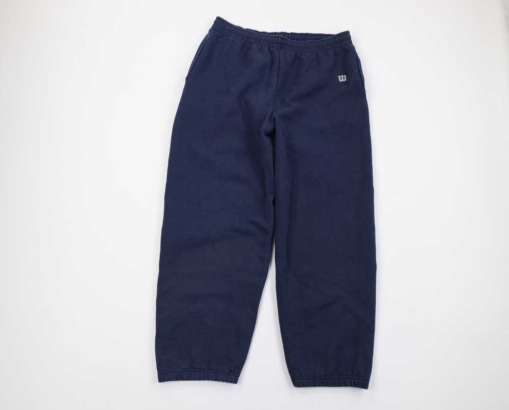 Vintage Vintage 90s Wilson Sweatpants Pants Navy … - image 1