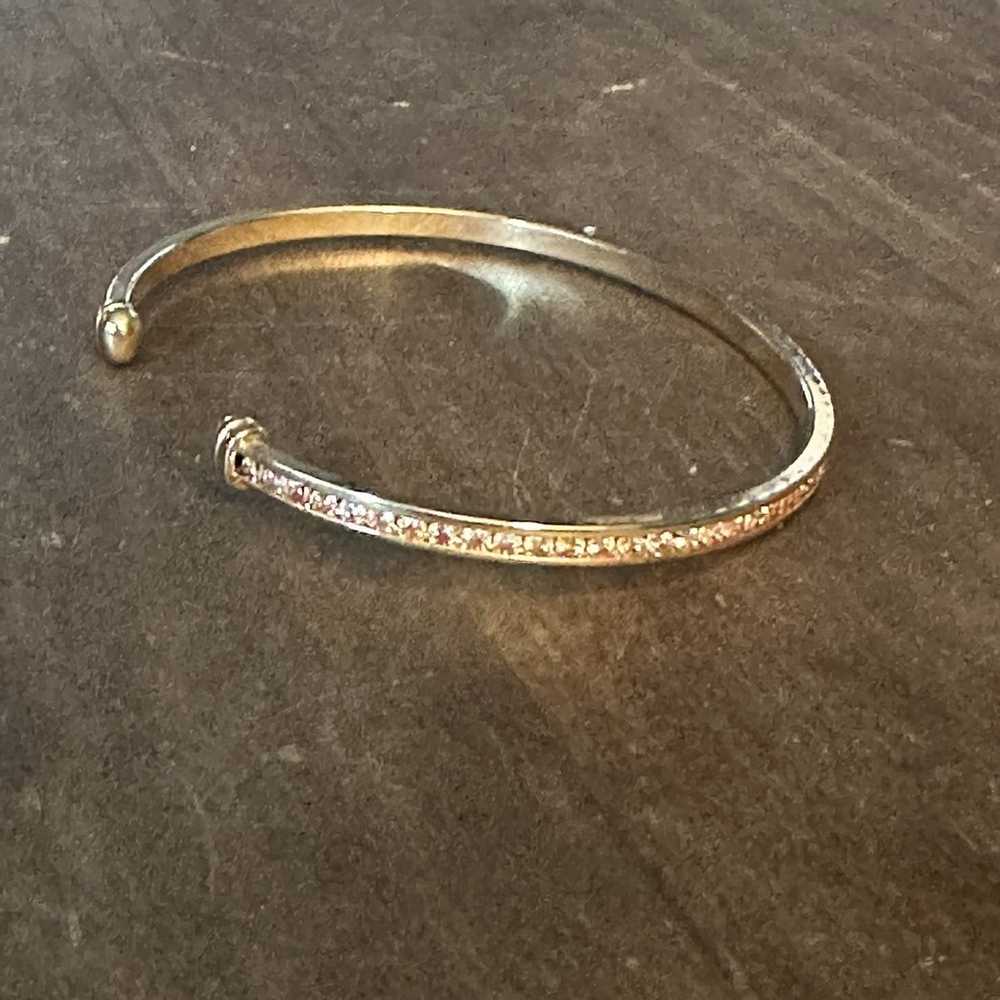 Other Gold tone paved crystal cuff bracelet - image 4