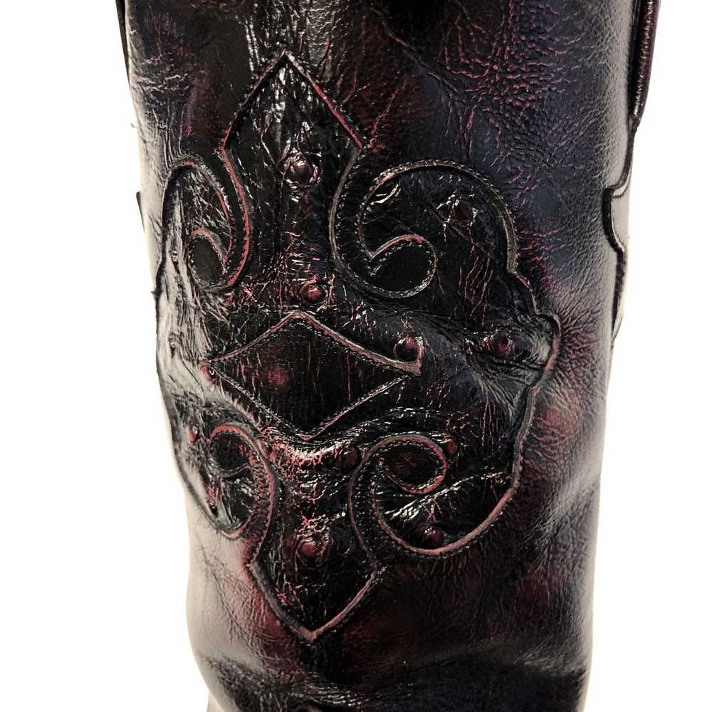 Lucchese Lucchese 1883 Black Cherry Full OSTRICH … - image 10