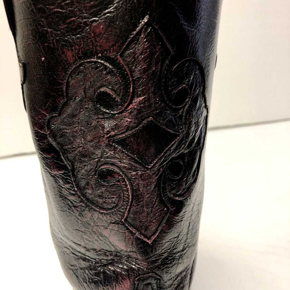 Lucchese Lucchese 1883 Black Cherry Full OSTRICH … - image 11