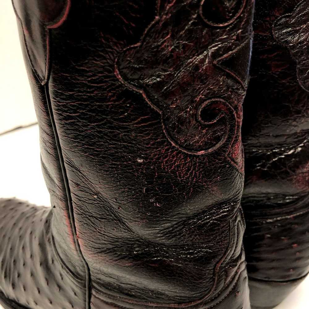 Lucchese Lucchese 1883 Black Cherry Full OSTRICH … - image 9