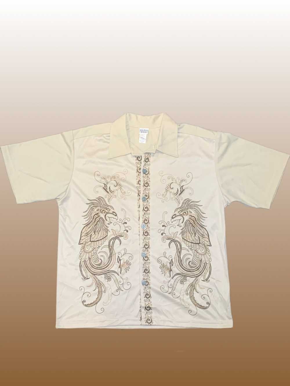 Anchor Blue Y2K Anchor Blue Dragon Button Up Shirt - image 1