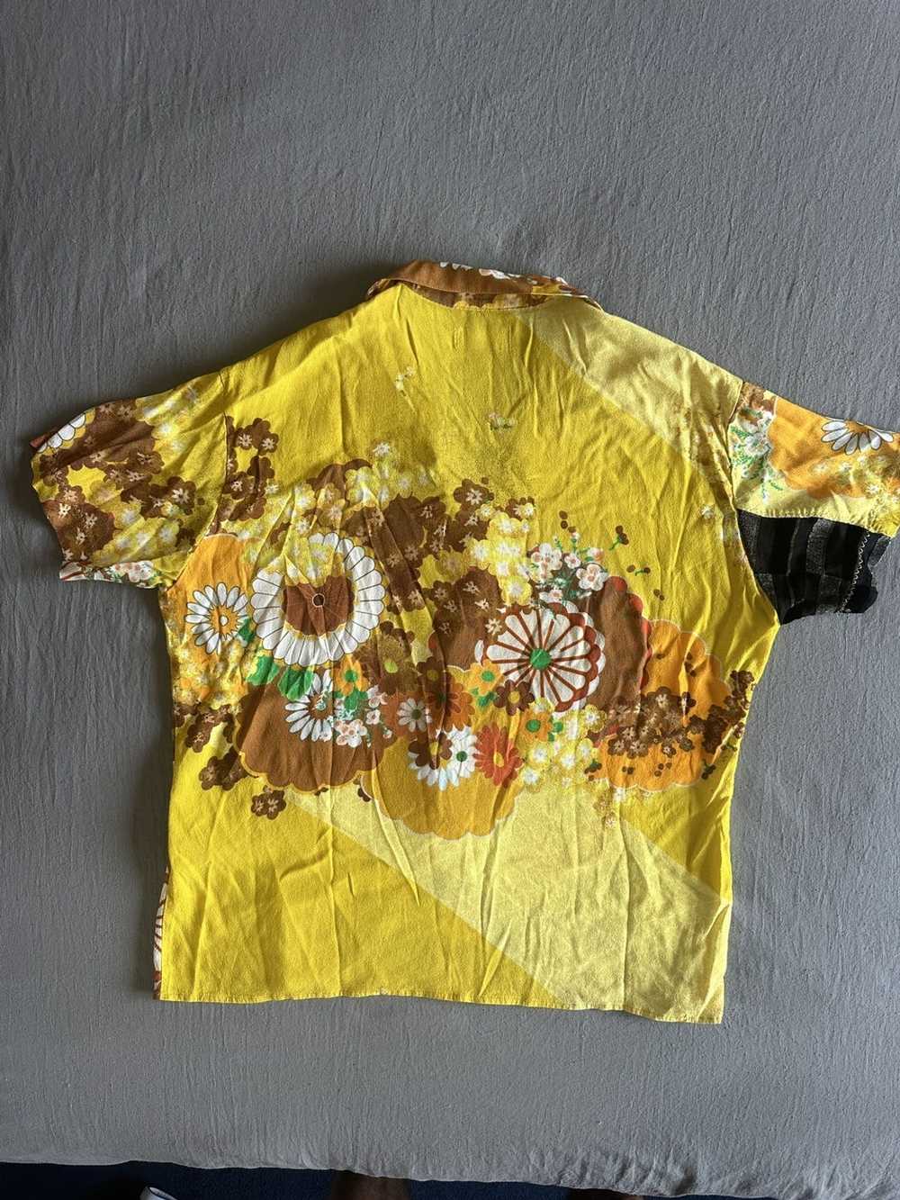 ERL ERL Yellow Floral Button Shirt - image 2