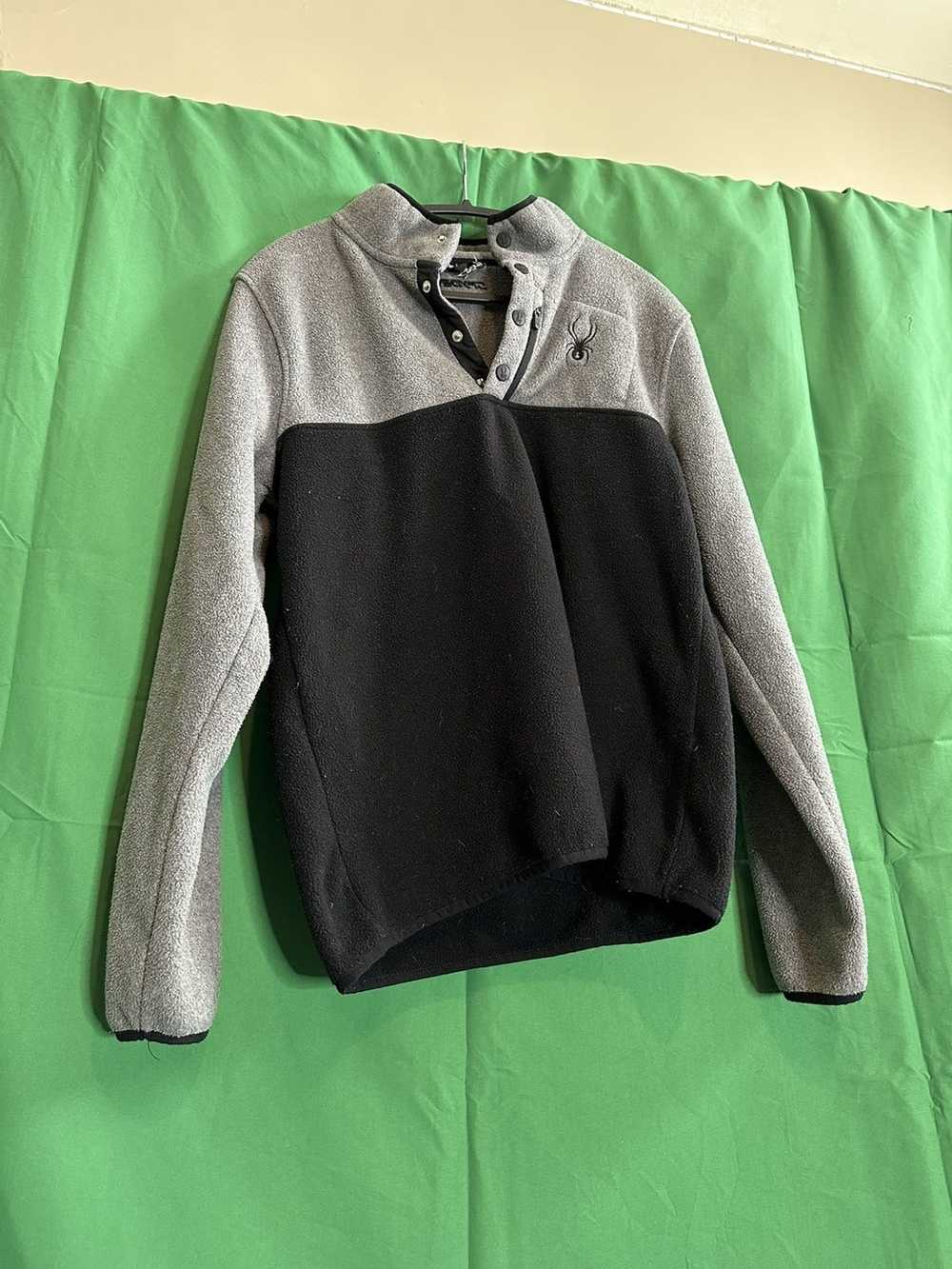 Spyder Logo fleece pullover sweatshirt jacket - image 10