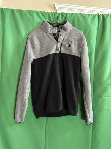 Spyder Logo fleece pullover sweatshirt jacket