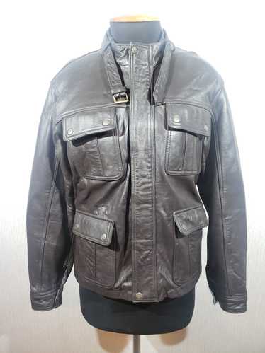Designer × Leather Jacket Reliable brown leather j