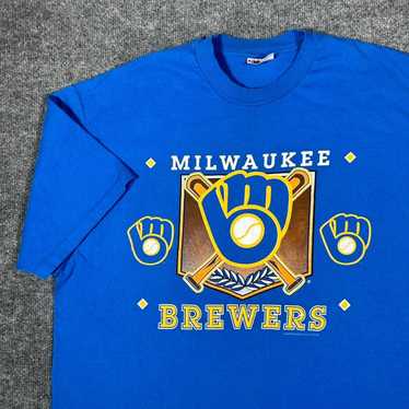 Vintage 1990s Milwaukee Brewers Swingin For The Fence… - Gem