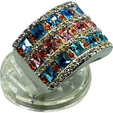 Silver color metal rings - Gem