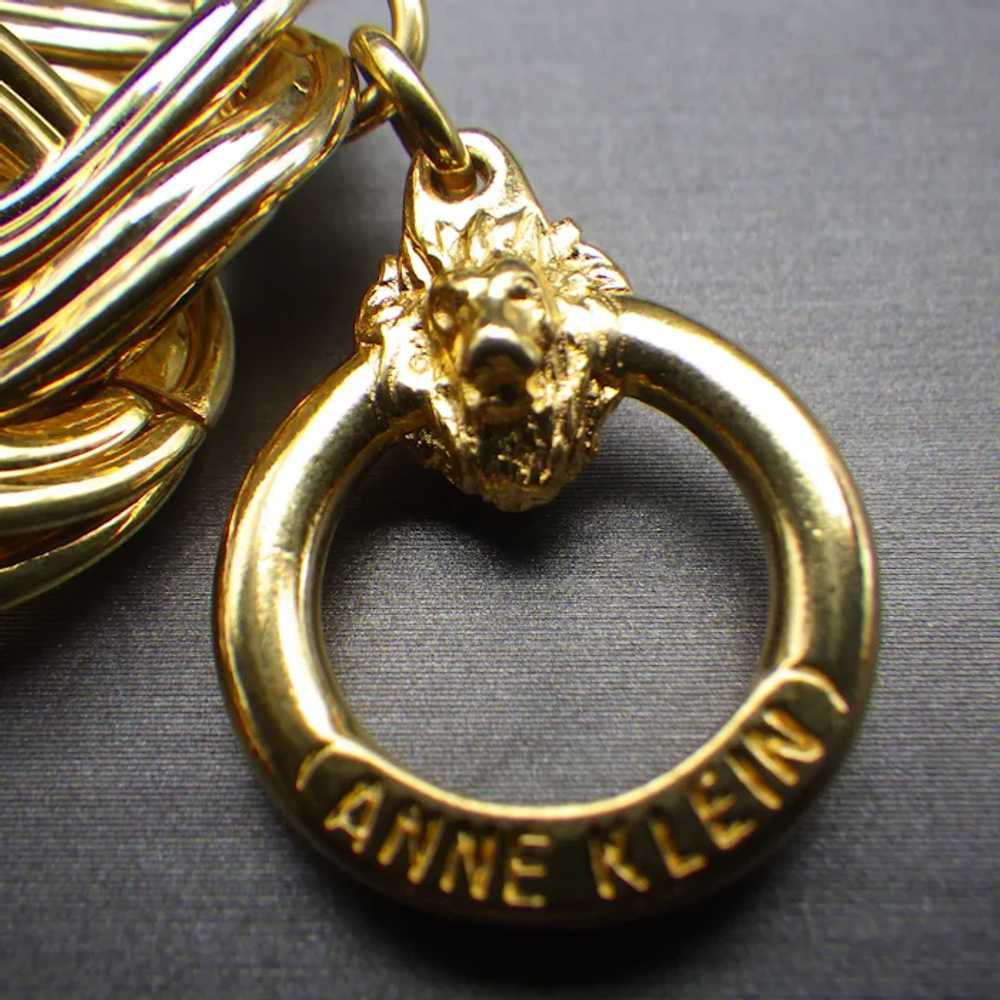 Signed Anne Klein Golden Chain Necklace, Vintage … - image 2
