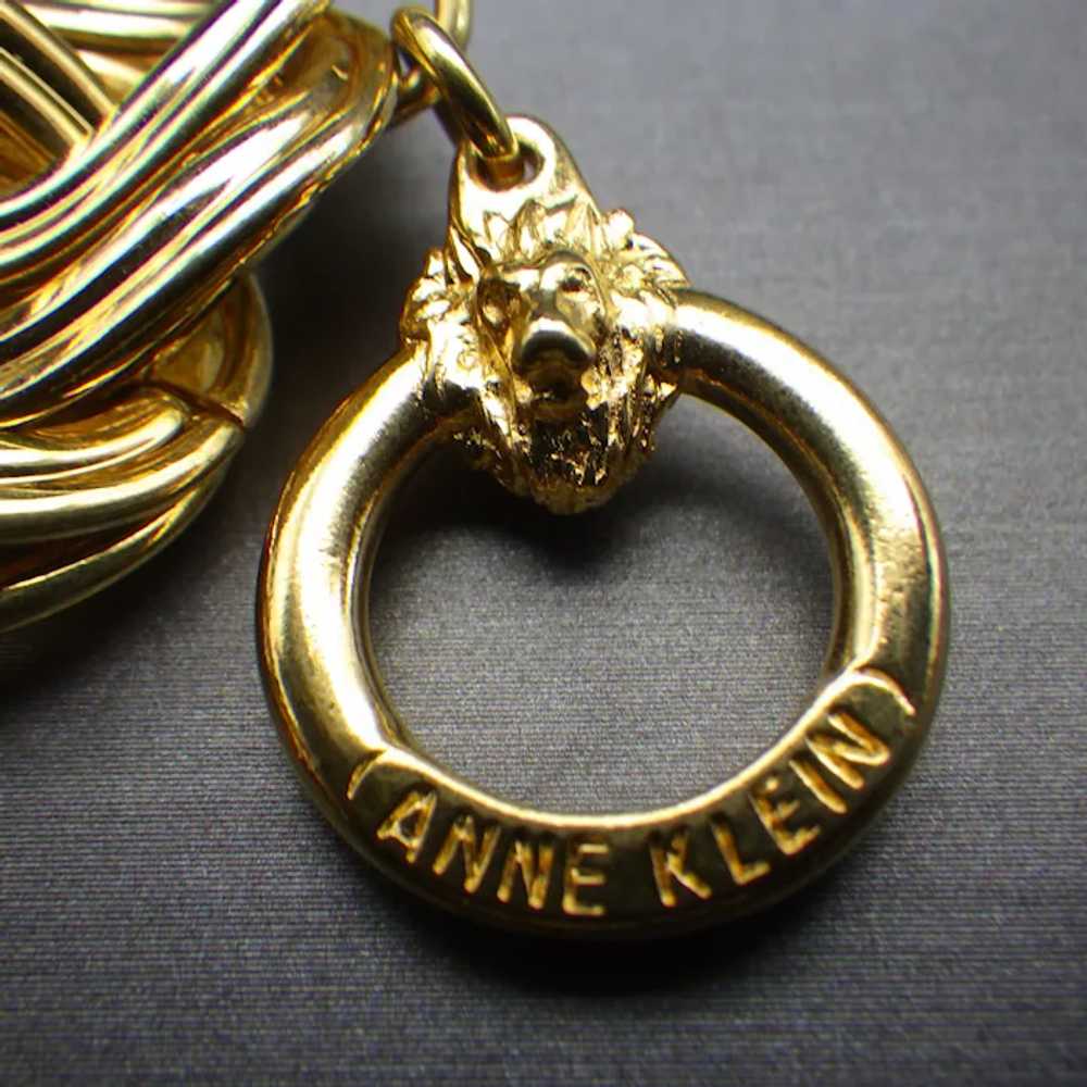 Signed Anne Klein Golden Chain Necklace, Vintage … - image 6