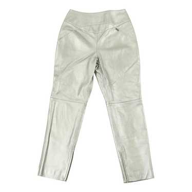 Chanel Leather slim pants
