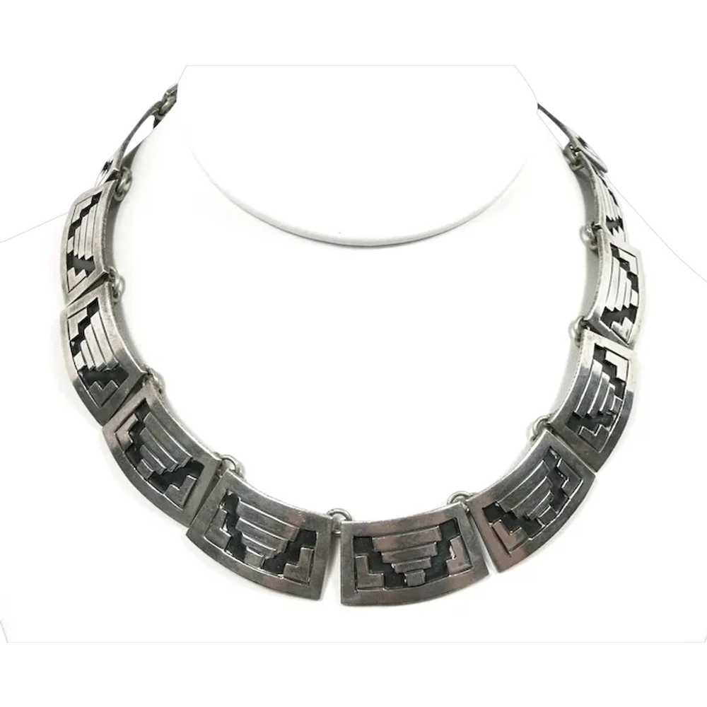 Symbolic Early Los Ballesteros Aztec Design Neckl… - image 1