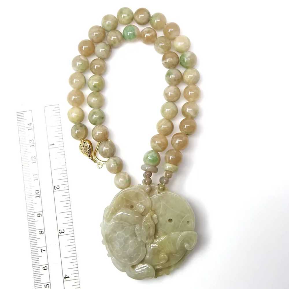 Hand carved Chinese Jade Kappa with Natural Jade … - image 8