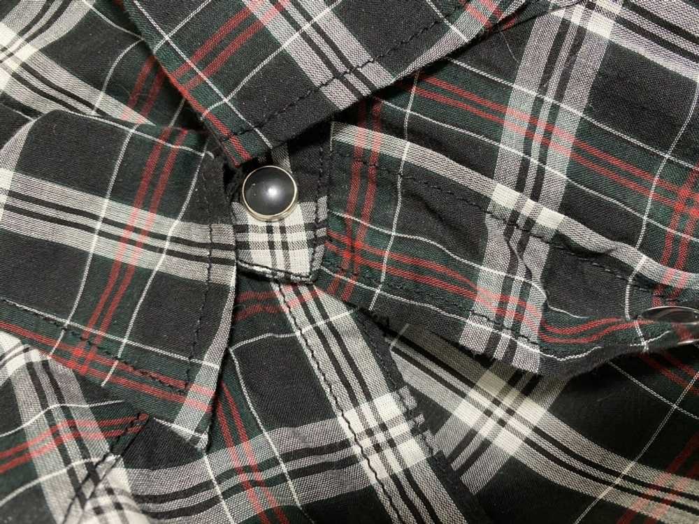 Saint Laurent Paris Vintage checked western shirt… - image 3