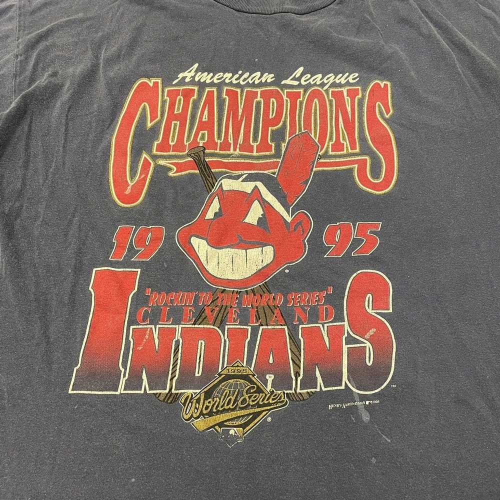 MLB × Vintage Vintage 90s Cleveland Indians Champ… - image 2