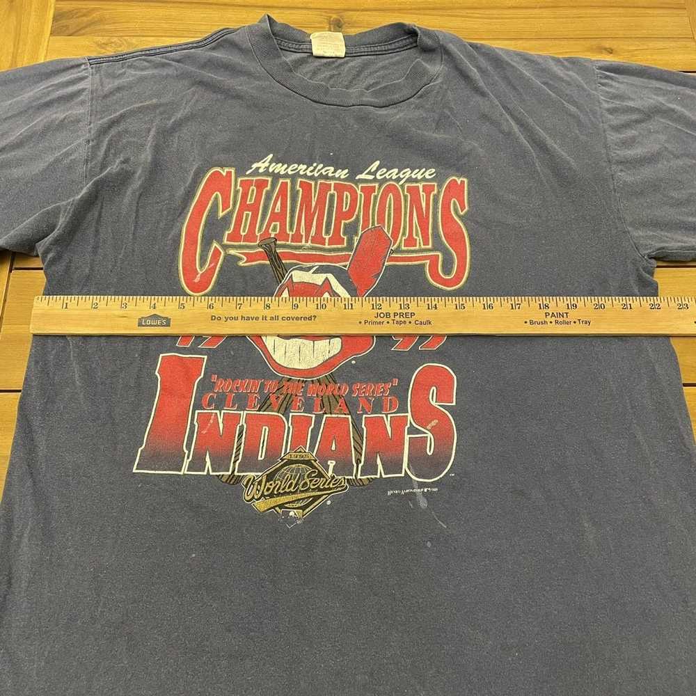MLB × Vintage Vintage 90s Cleveland Indians Champ… - image 7