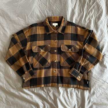 Brixton Brixton Boxcut Brown Plaid Flannel Shirt