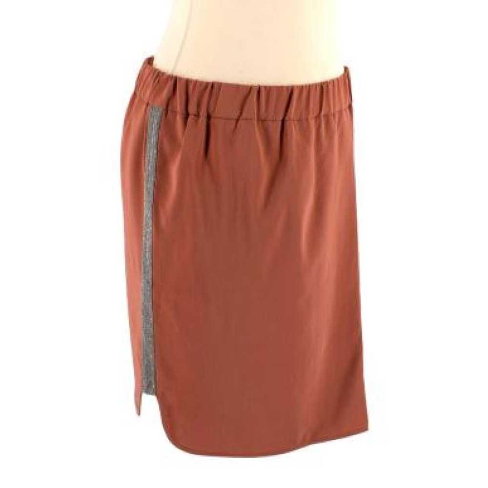 Brunello Cucinelli Silk mini skirt - image 3