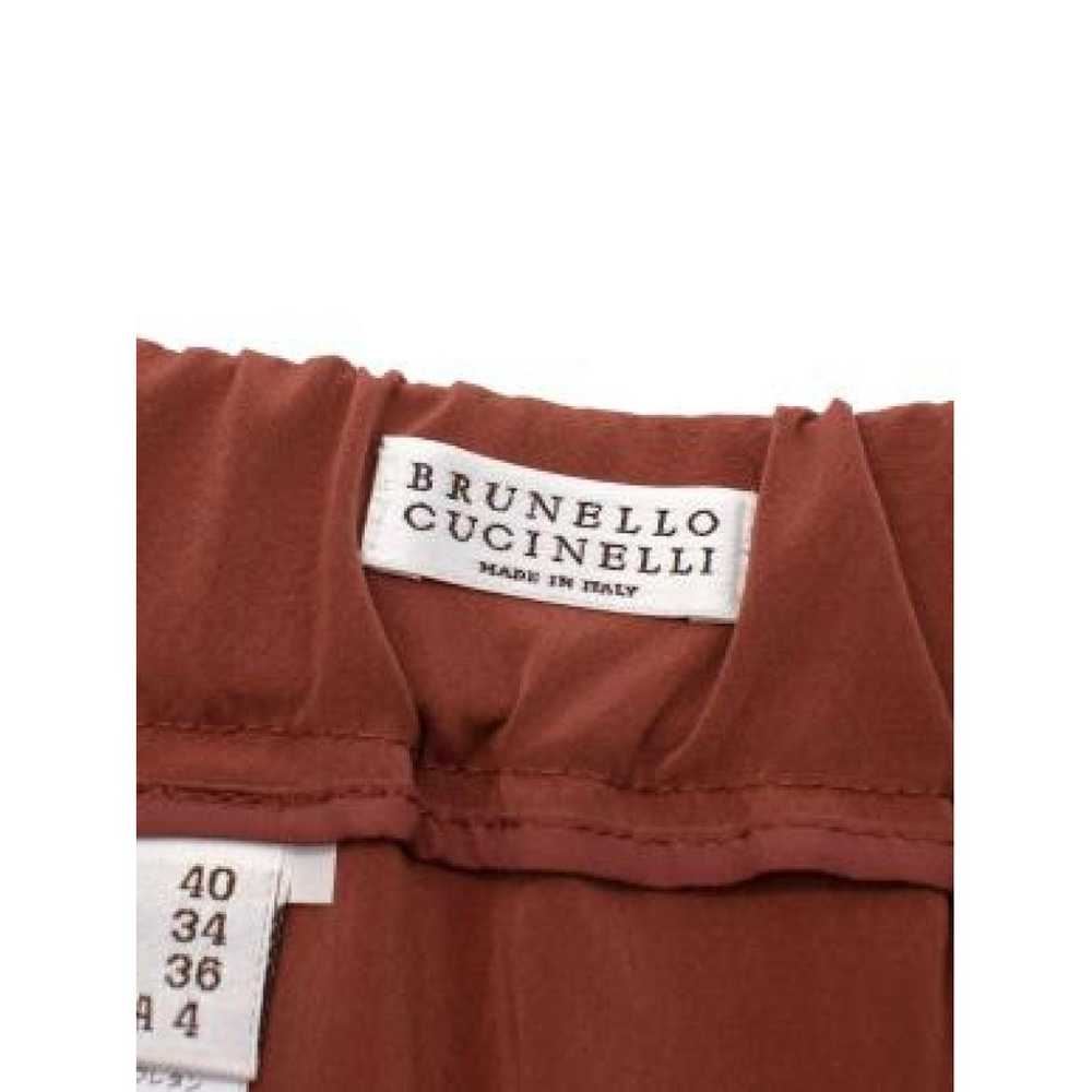 Brunello Cucinelli Silk mini skirt - image 4