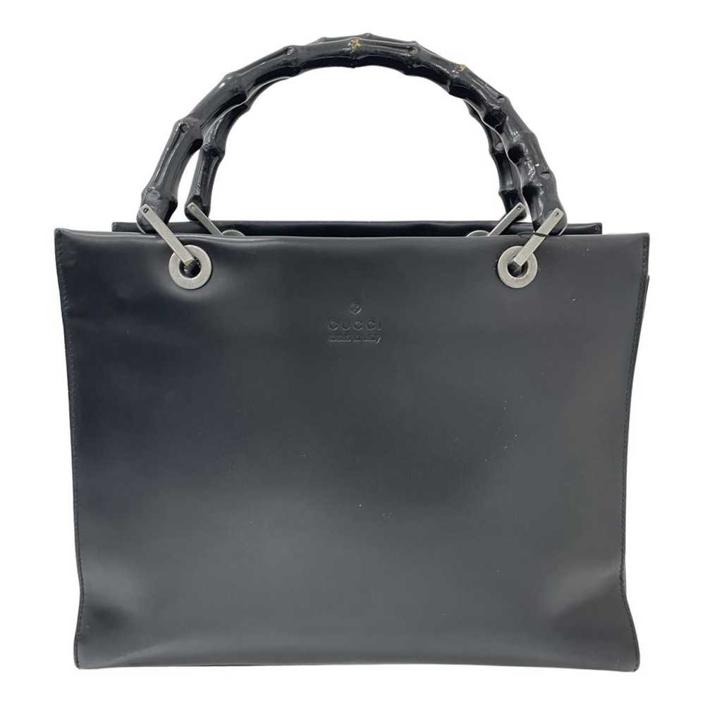 Gucci Vintage Bamboo patent leather tote - image 1