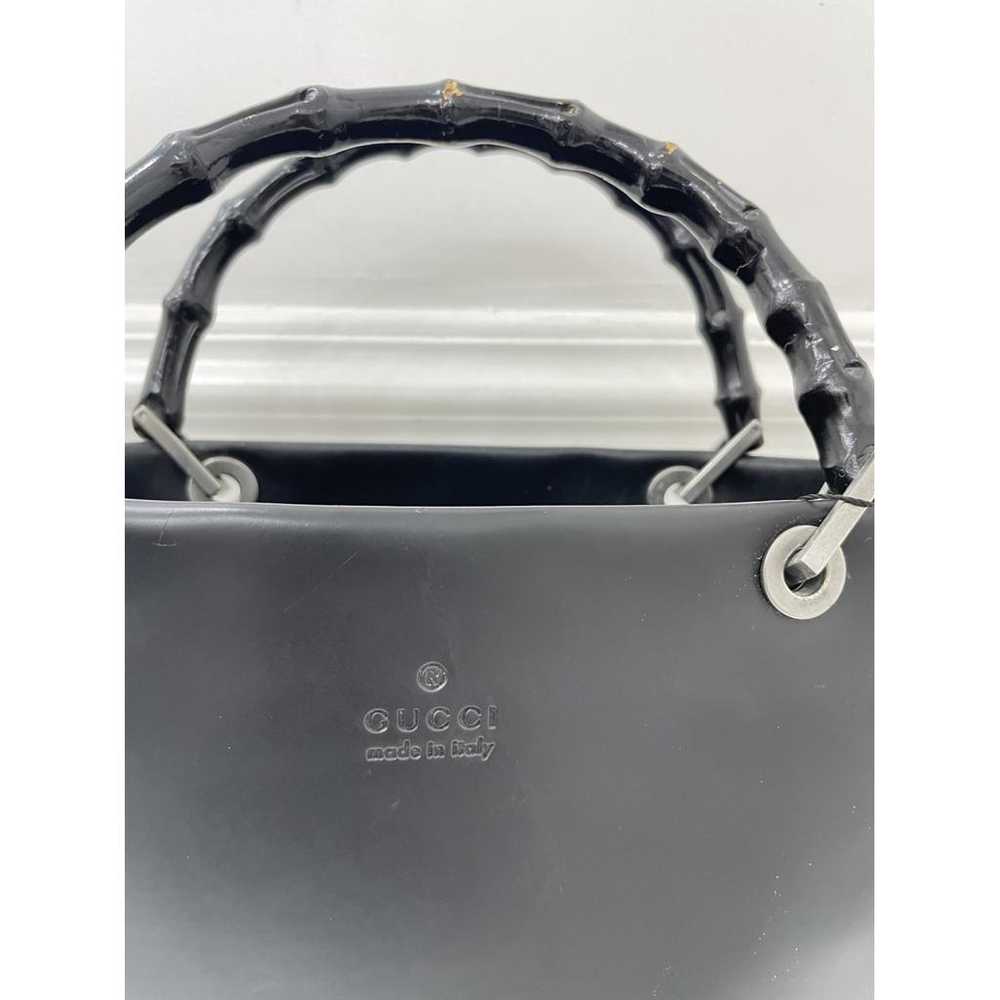 Gucci Vintage Bamboo patent leather tote - image 8