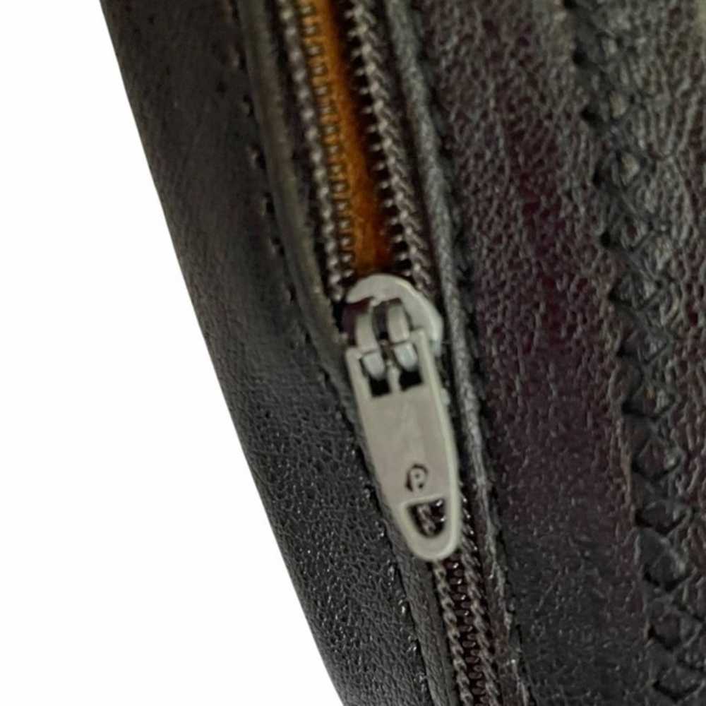 Vintage Vintage Black Steerhide Leather Money Belt - image 6