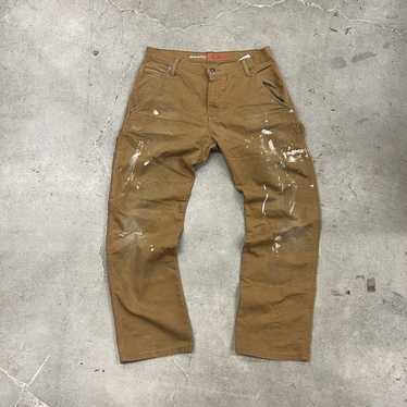 Sonoma Pants Mens 36x32 Brown Cargo Baggy Y2K Grunge Workwear Paint  Distressed