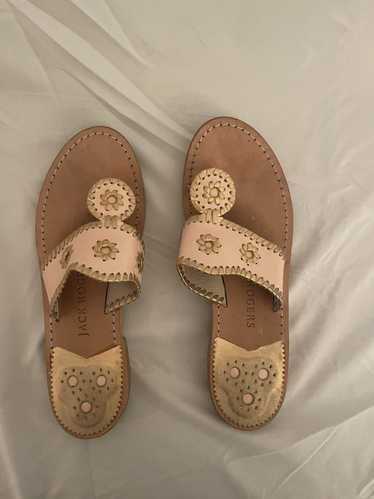 Designer Pink and Gold Jack Rogers Flip Flops