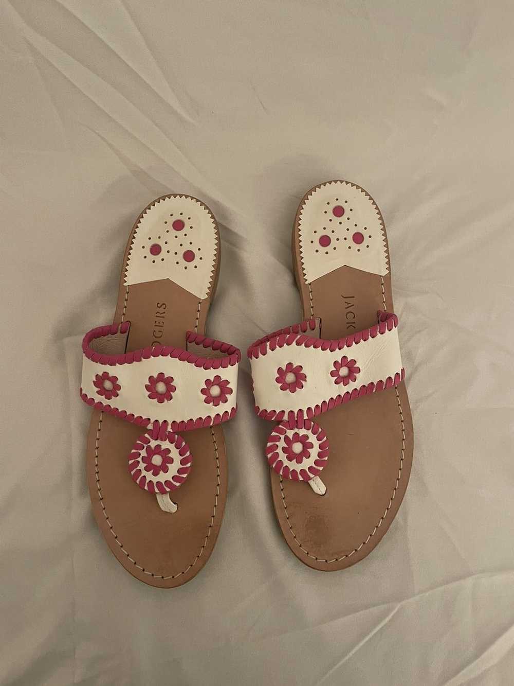 Other Jack Rogers Pink and White Flip Flops - image 1