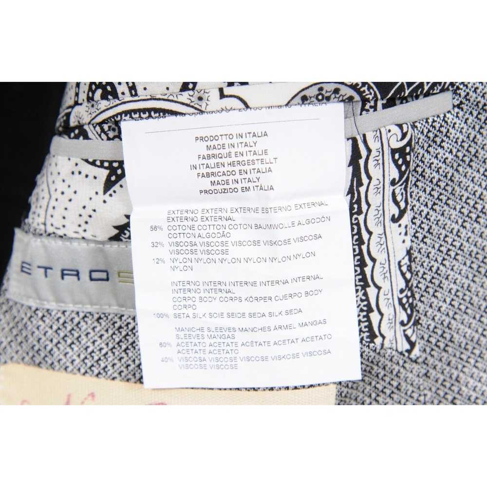 Etro Superleggera NJ Blazer Black White Gray - image 11