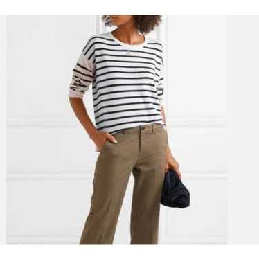 ATM ATM Cashmere Color Blocked Stripe Crew Neck S… - image 1