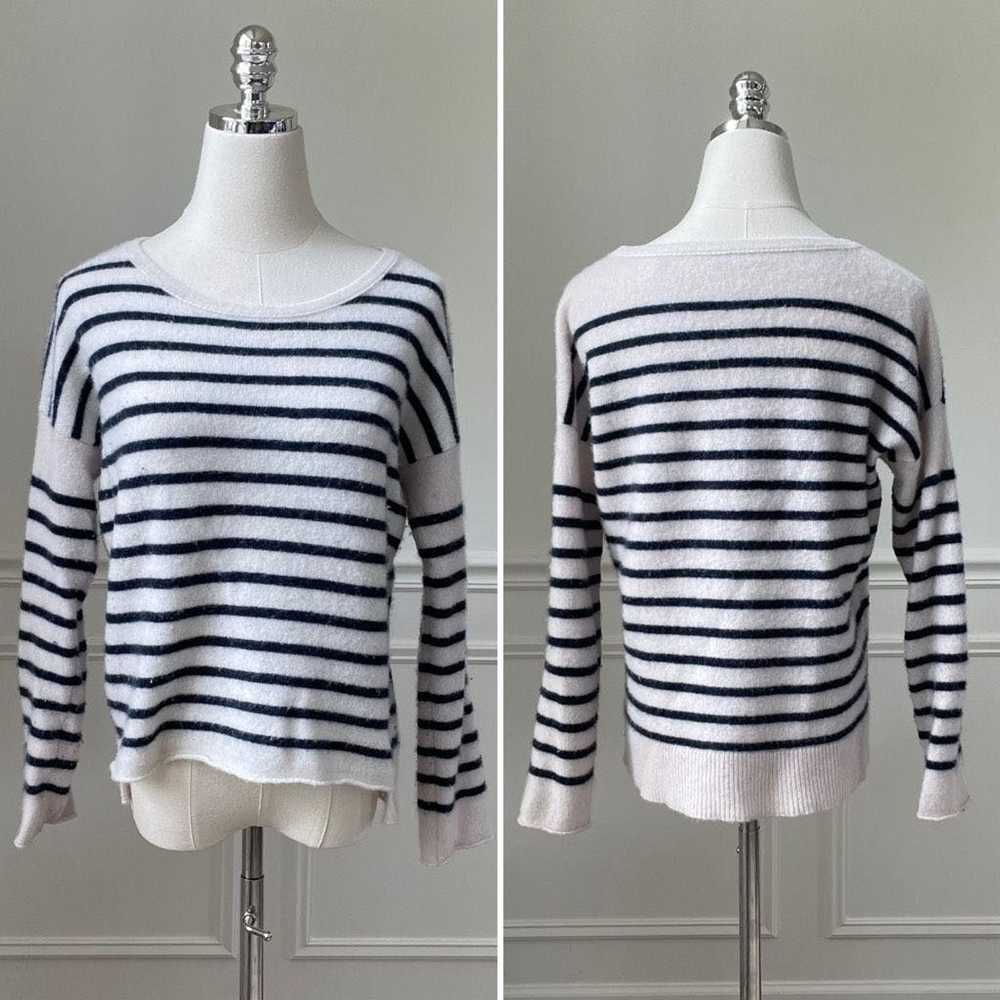 ATM ATM Cashmere Color Blocked Stripe Crew Neck S… - image 2