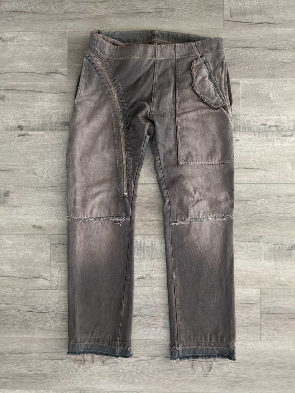 Rick Owens FW06 Rick Owens Brown Aircut Denim - image 1