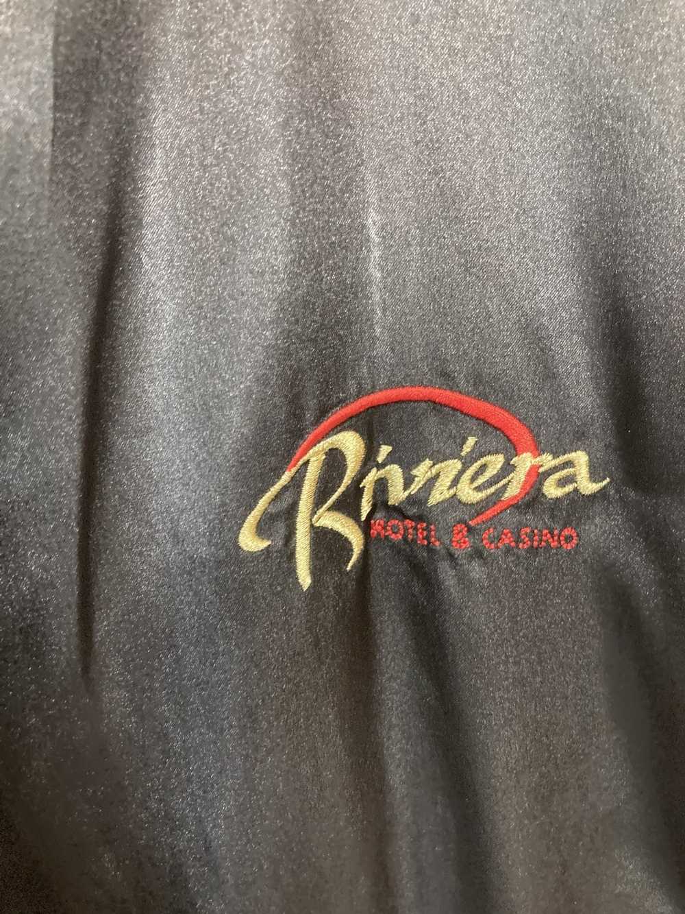 Vintage Riviera Hotel & Casino Satin Zip Up - image 3