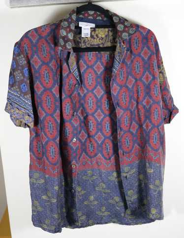 Pierre-Louis Mascia Womens Cotton Floral Print Crewneck Shirt Multicolor Size S