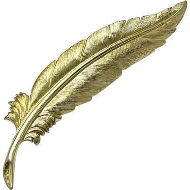 Vintage Monet Feather Brooch Pin