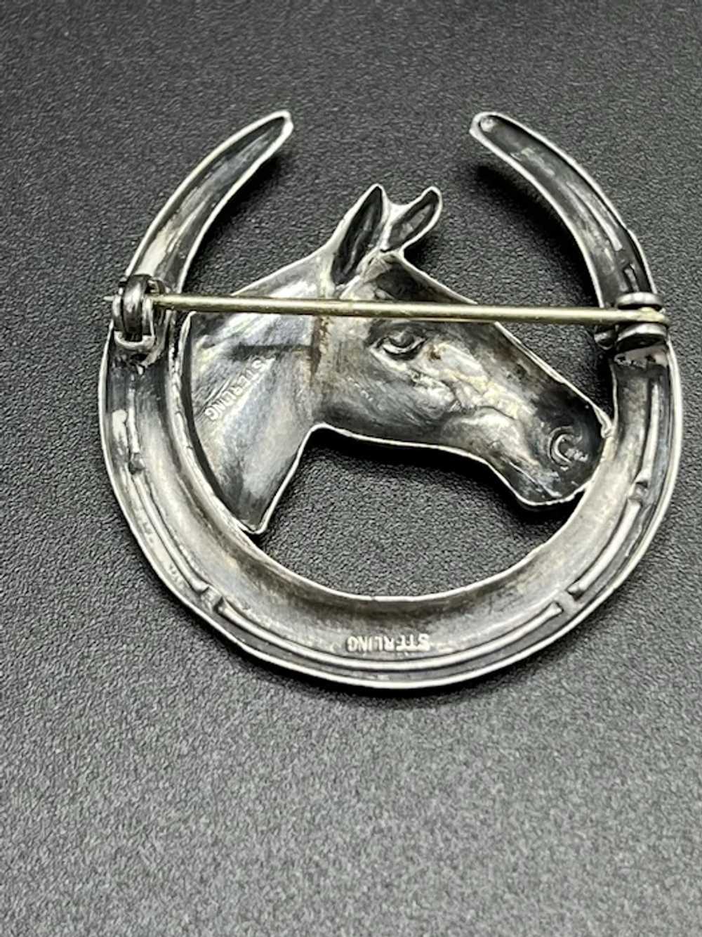 Sterling Horseshoe & Horse Head - image 2