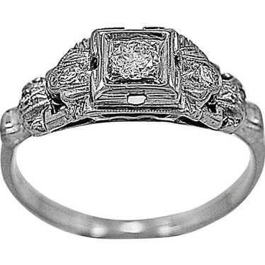 Art Deco .15ct. Diamond Antique Engagement - Fashi