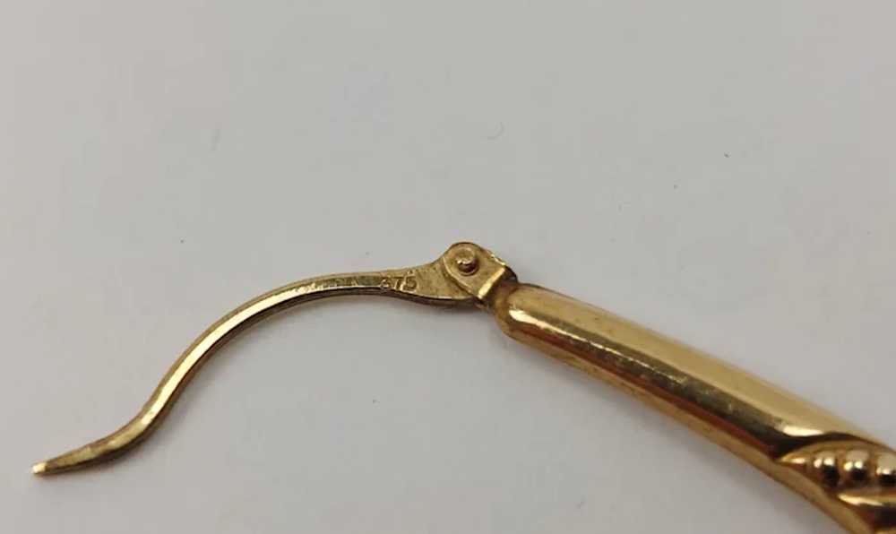 9ct Yellow Gold Creole Hoop Earrings - image 4