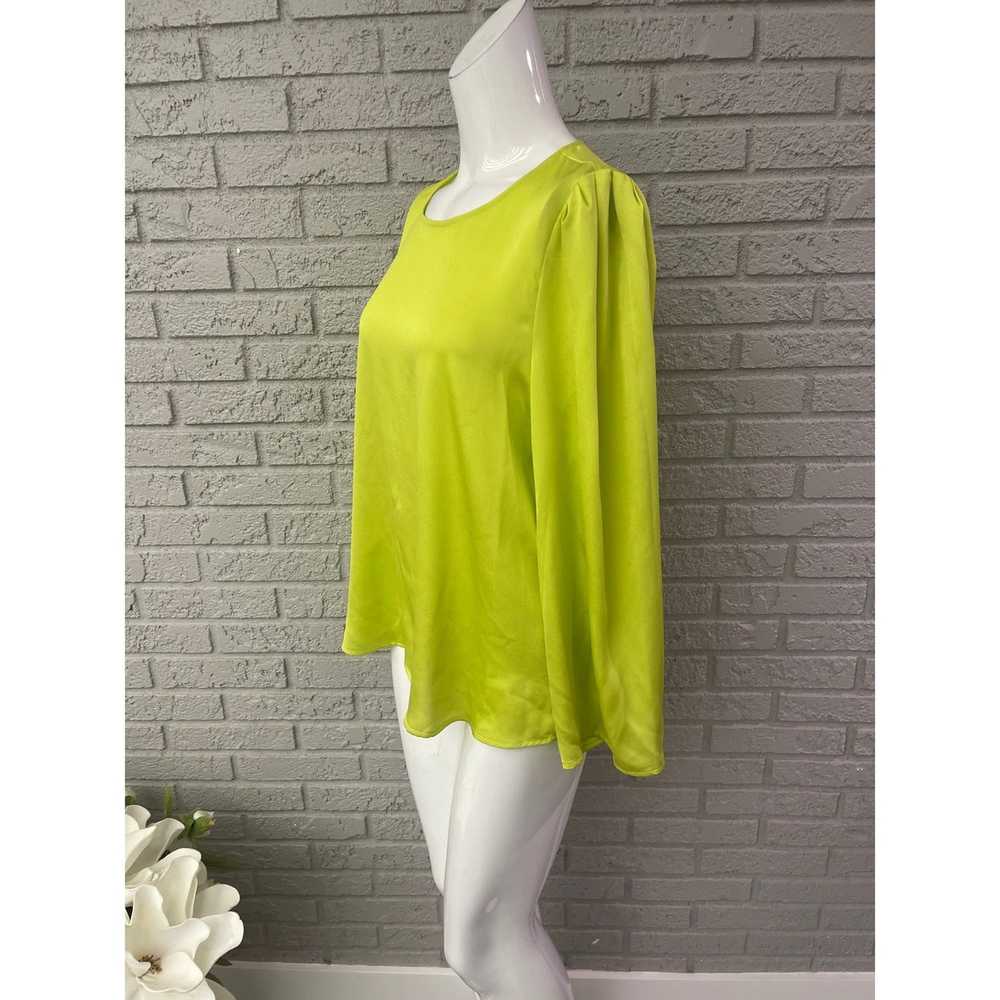 Vince Camuto Vince Camuto Lime Green Satin Long S… - image 2