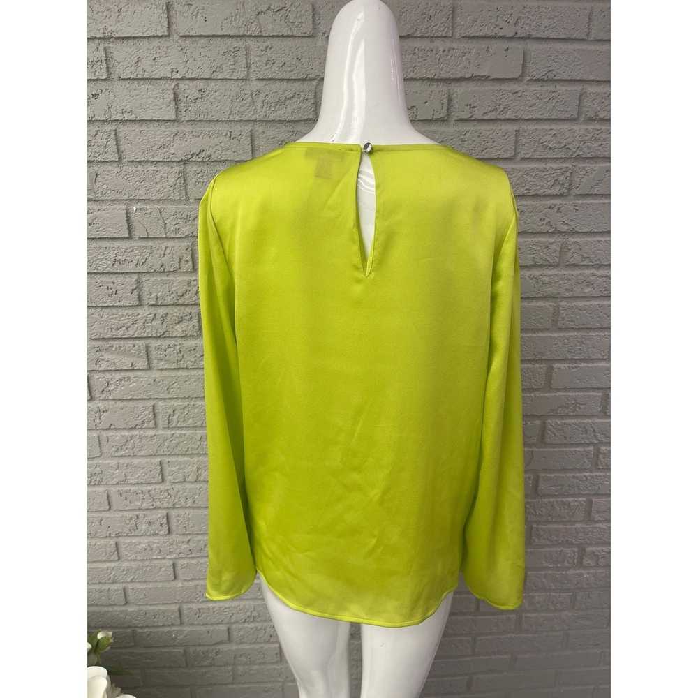 Vince Camuto Vince Camuto Lime Green Satin Long S… - image 5