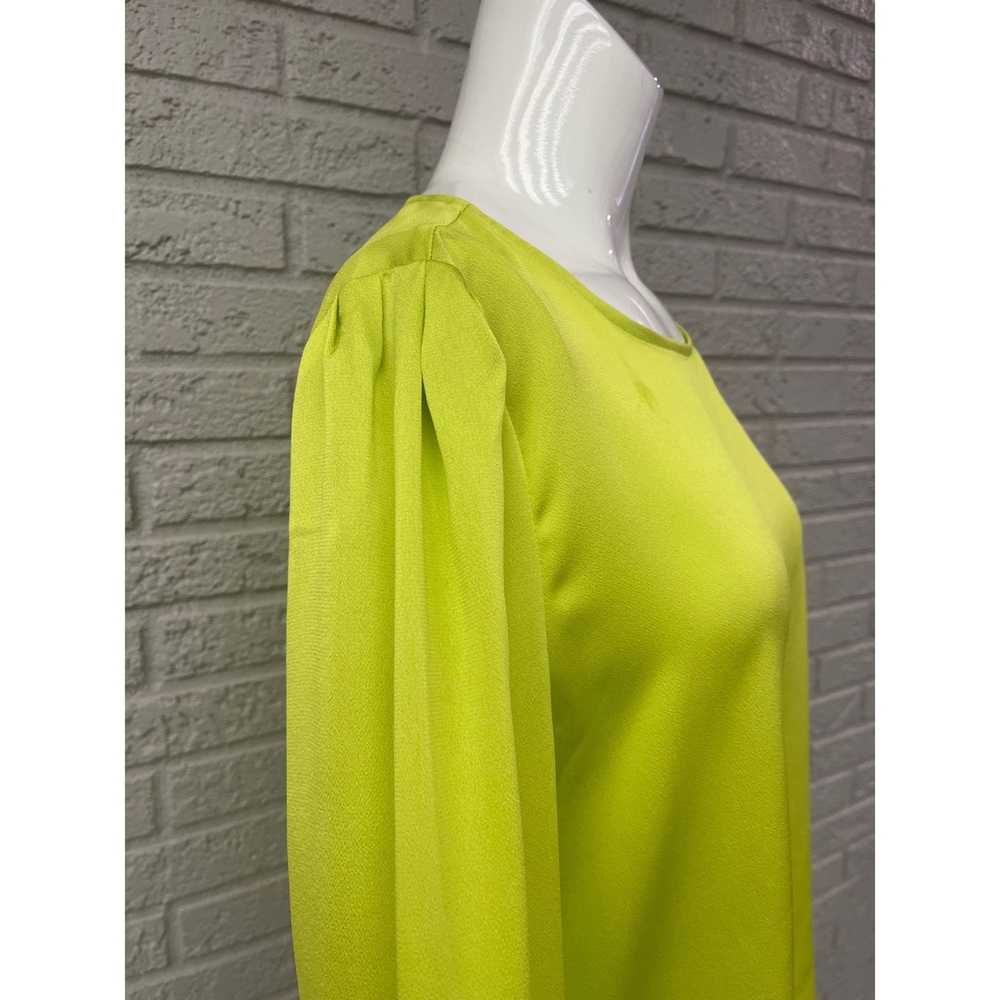 Vince Camuto Vince Camuto Lime Green Satin Long S… - image 6